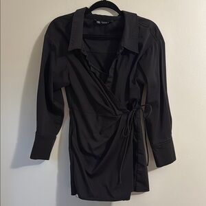 Zara Black Wrap Dress